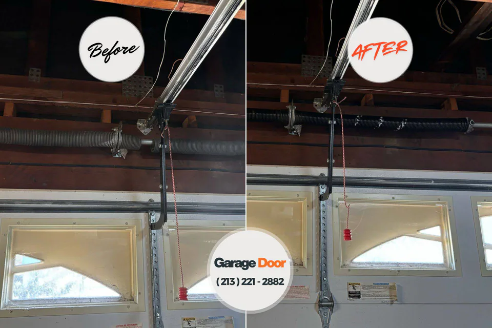 Before and after: garage door repair Sea Isle City, NJ